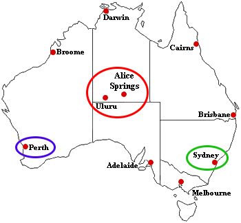 Carte d'Australie